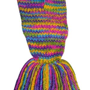 Colorful Knit Mermaid Tail